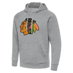 Chicago Blackhawks Antigua Big & Tall Victory Pullover Hoodie - Heather Gray - NHL 202235042