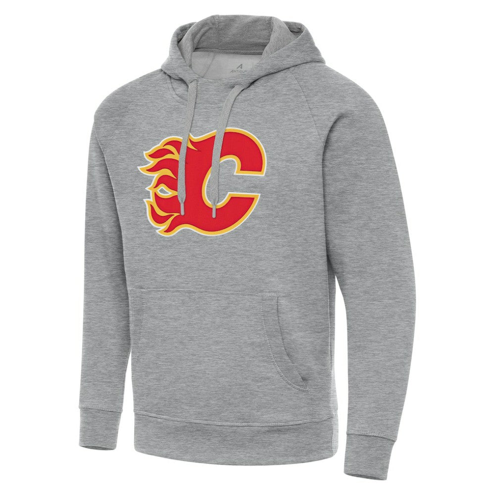 Calgary Flames Antigua Big & Tall Victory Pullover Hoodie - Heather Gray - NHL 202235049
