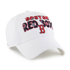 Boston Red Sox '47 Women's Flower Power Clean Up Adjustable Hat - White - 47 brand Online
