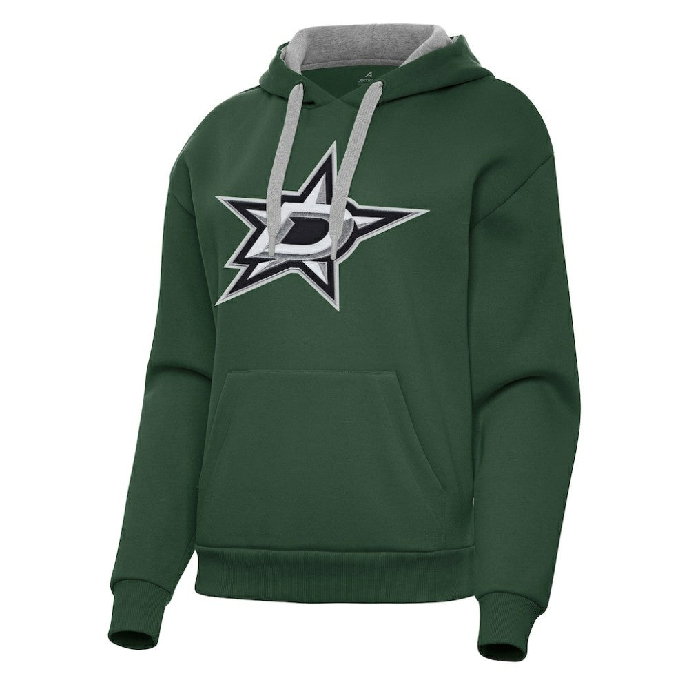 Dallas Stars Antigua Women's Victory Pullover Hoodie - Hunter Green - NHL 202235586