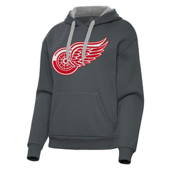 Detroit Red Wings Antigua Women's Victory Pullover Hoodie - Charcoal - NHL 202235597