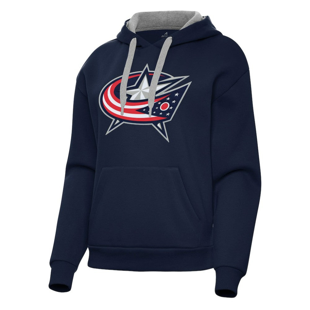 Columbus Blue Jackets Antigua Women's Victory Pullover Hoodie - Navy - NHL 202235604
