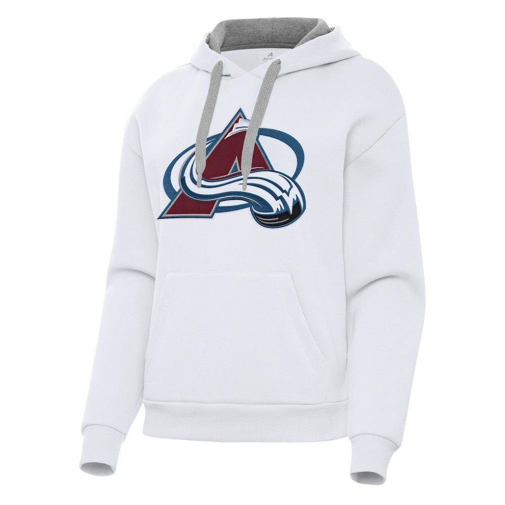 Colorado Avalanche Antigua Women's Victory Pullover Hoodie - White - NHL 202235608