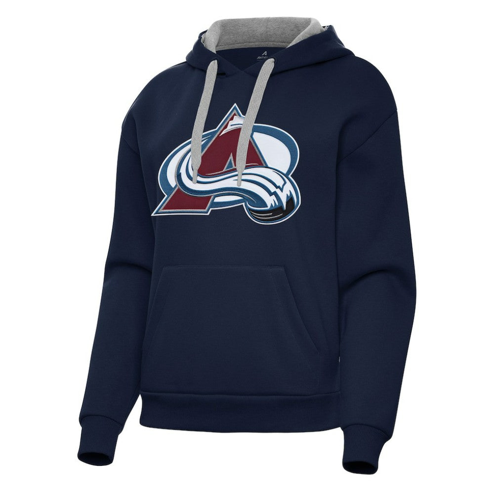 Colorado Avalanche Antigua Women's Victory Pullover Hoodie - Navy - NHL 202235610