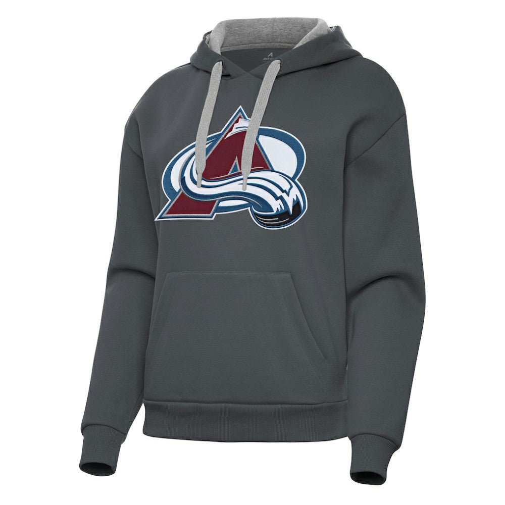 Colorado Avalanche Antigua Women's Victory Pullover Hoodie - Charcoal - NHL 202235618