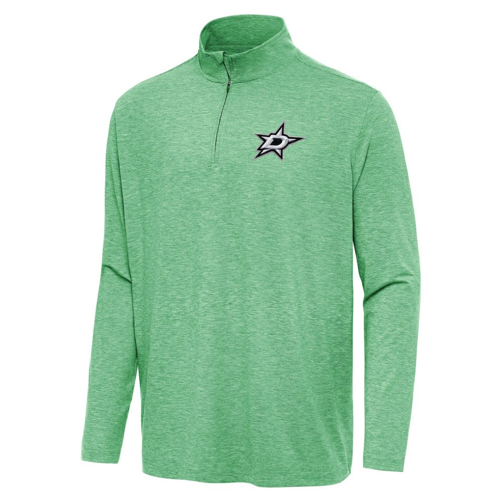 Dallas Stars Antigua Hunk Quarter-Zip Top - Heather Kelly Green - NHL 202235705