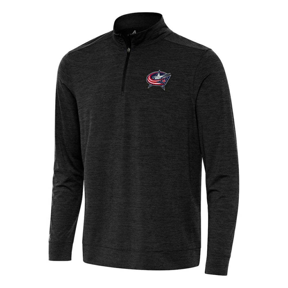 Columbus Blue Jackets Antigua Bright Quarter-Zip Top - Heather Black - NHL 202235813