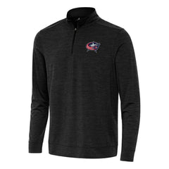 Columbus Blue Jackets Antigua Bright Quarter-Zip Top - Heather Black - NHL 202235813