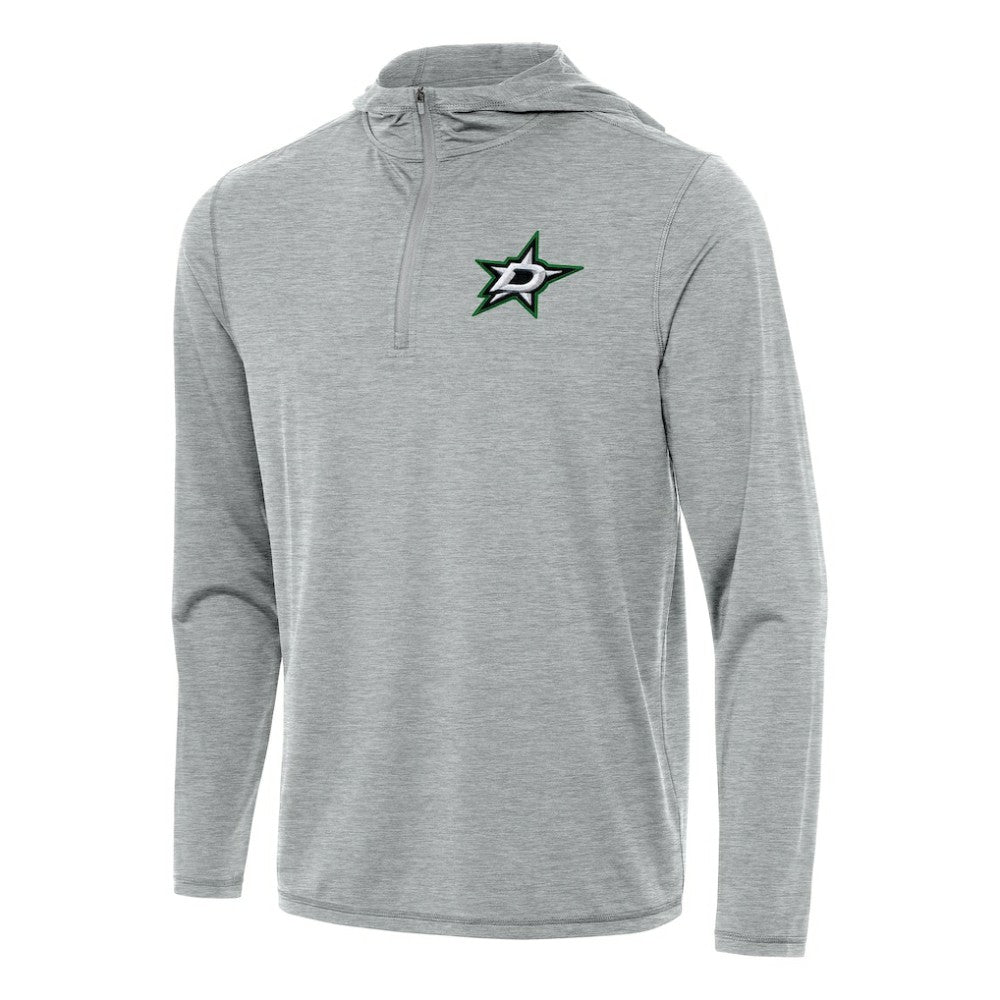 Dallas Stars Antigua Tidy Quarter-Zip Hoodie - Heather Gray - NHL 202235822