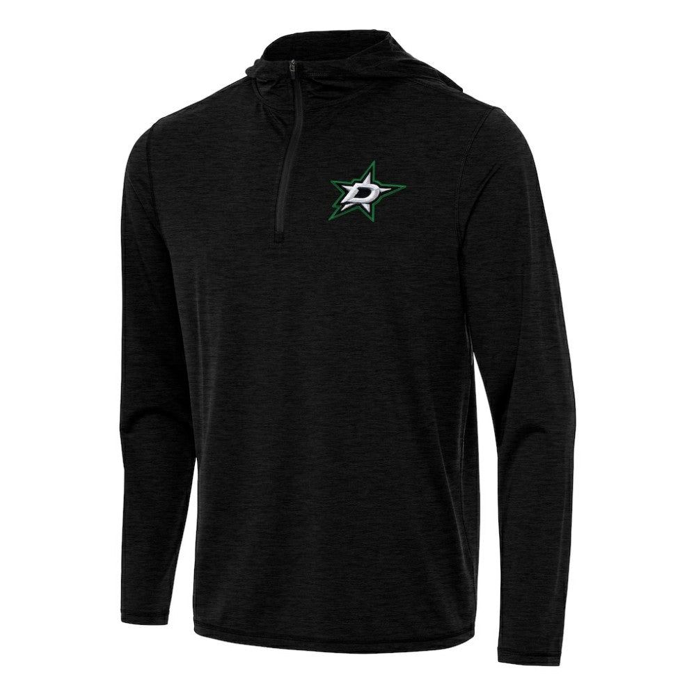 Dallas Stars Antigua Tidy Quarter-Zip Hoodie - Heather Black - NHL 202235824