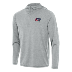 Columbus Blue Jackets Antigua Tidy Quarter-Zip Hoodie - Heather Gray - NHL 202235826