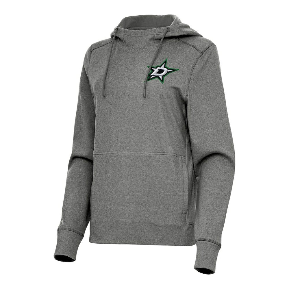 Dallas Stars Antigua Women's Justice Pullover Hoodie - Heather Black - NHL 202235983