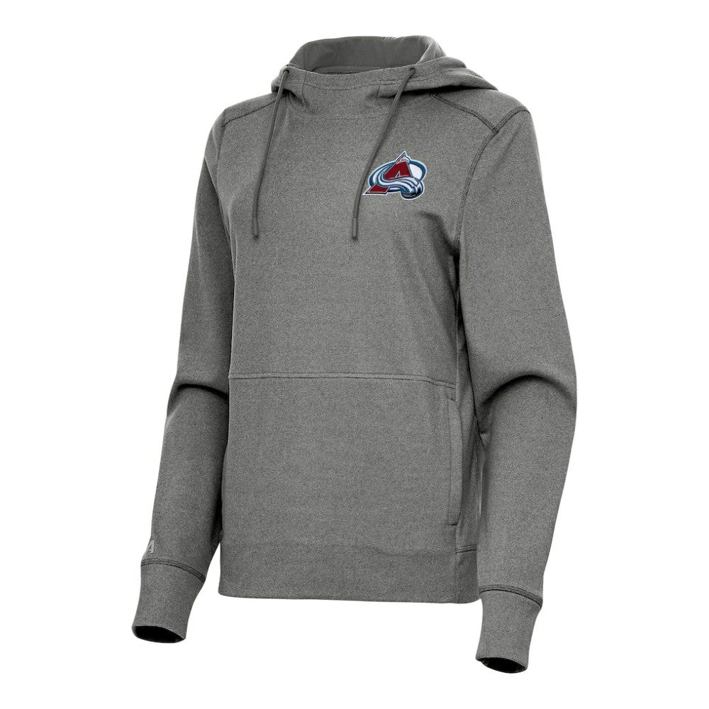 Colorado Avalanche Antigua Women's Justice Pullover Hoodie - Heather Black - NHL 202235987