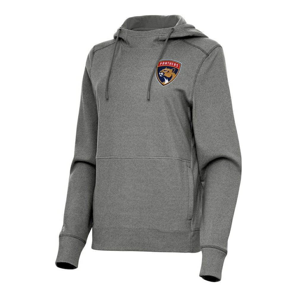 Florida Panthers Antigua Women's Justice Pullover Hoodie - Heather Black - NHL 202235996