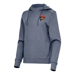 Florida Panthers Antigua Women's Justice Pullover Hoodie - Heather Navy - NHL 202235998