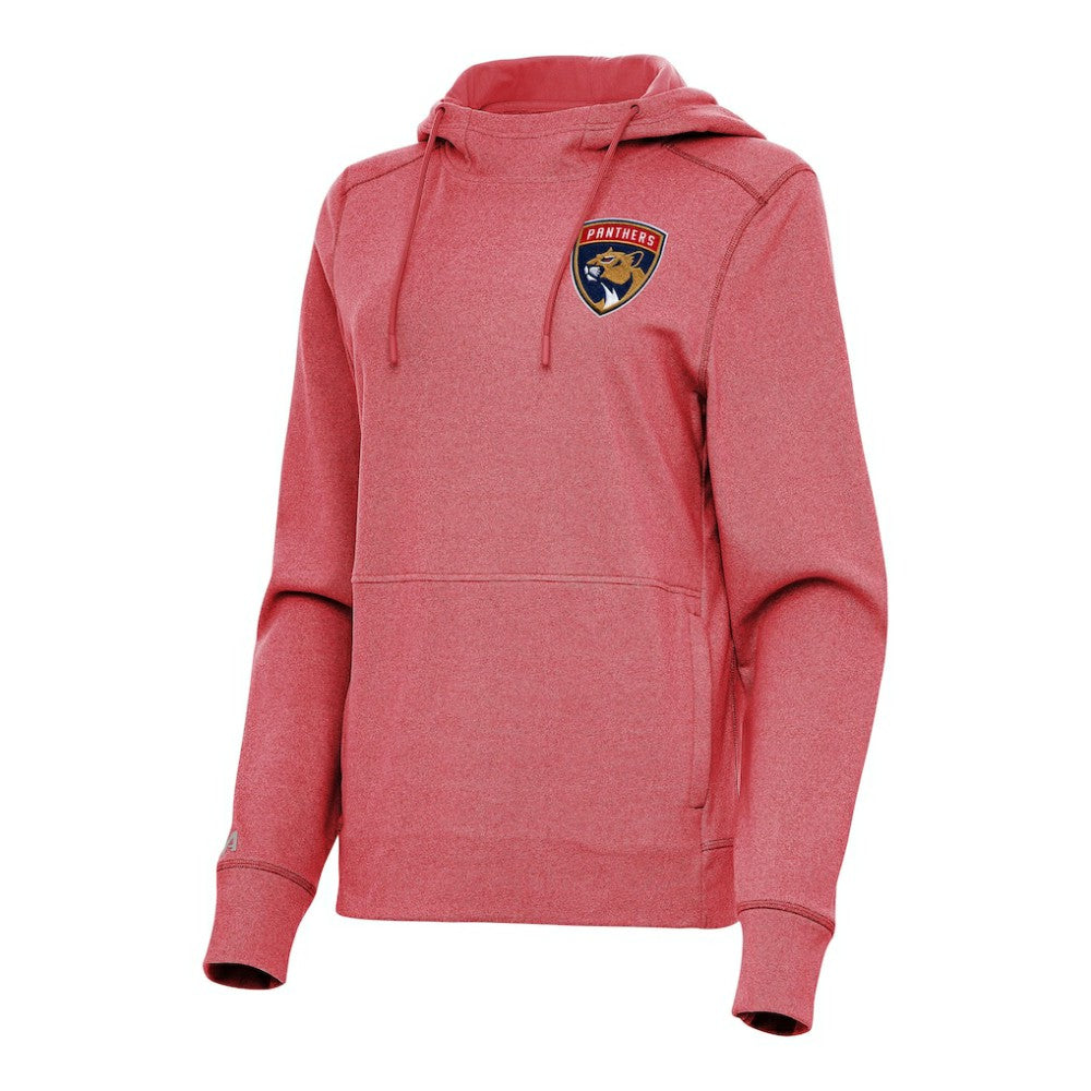 Florida Panthers Antigua Women's Justice Pullover Hoodie - Heather Red - NHL 202235999