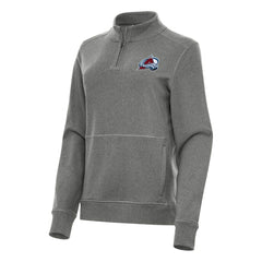 Colorado Avalanche Antigua Women's Crush Quarter-Zip Fleece Sweatshirt - Heather Black - NHL 202236035