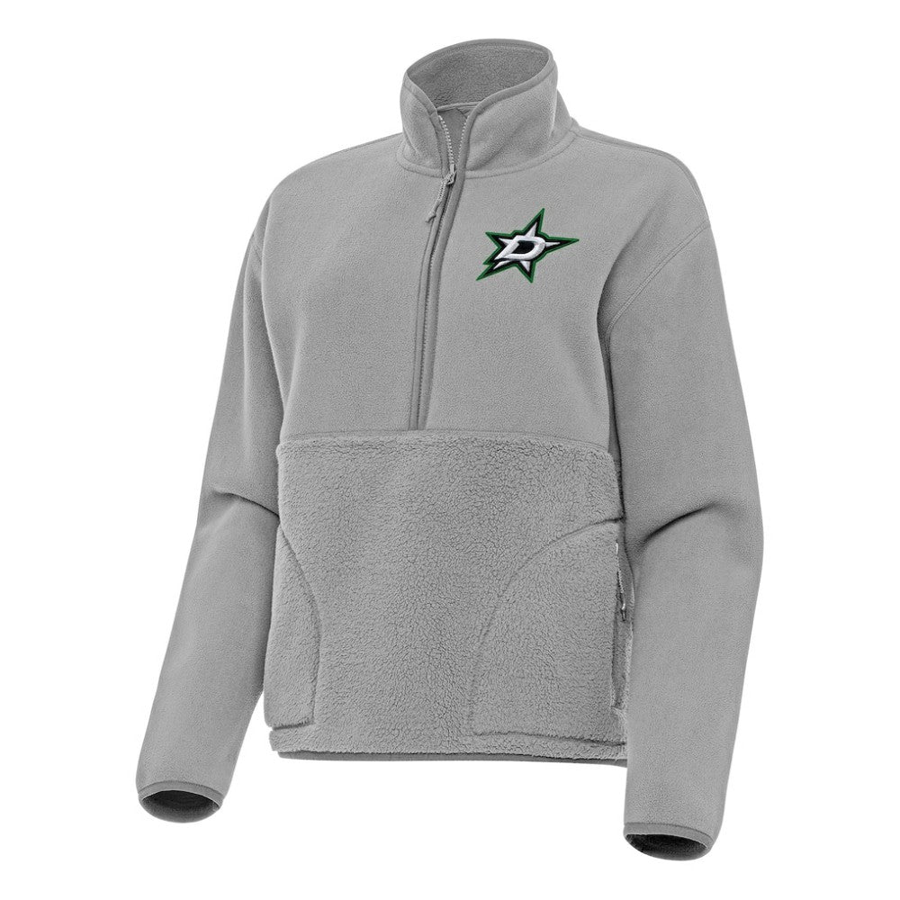 Dallas Stars Antigua Women's Figure Half-Zip Pullover Sweatshirt - Gray - NHL 202236126