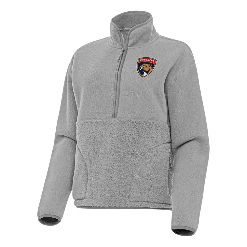 Florida Panthers Antigua Women's Figure Half-Zip Pullover Sweatshirt - Gray - NHL 202236134