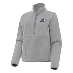 Colorado Avalanche Antigua Women's Figure Half-Zip Pullover Sweatshirt - Gray - NHL 202236139