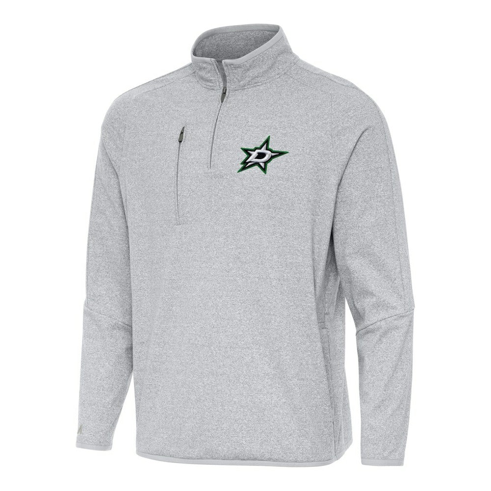 Dallas Stars Antigua Certain Quarter-Zip Tri-Blend Sweatshirt - Heather Gray - NHL 202236166