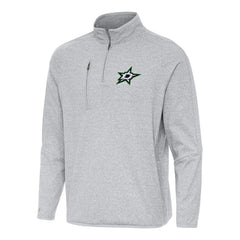 Dallas Stars Antigua Certain Quarter-Zip Tri-Blend Sweatshirt - Heather Gray - NHL 202236166