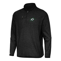 Dallas Stars Antigua Certain Quarter-Zip Tri-Blend Sweatshirt - Heather Black - NHL 202236168