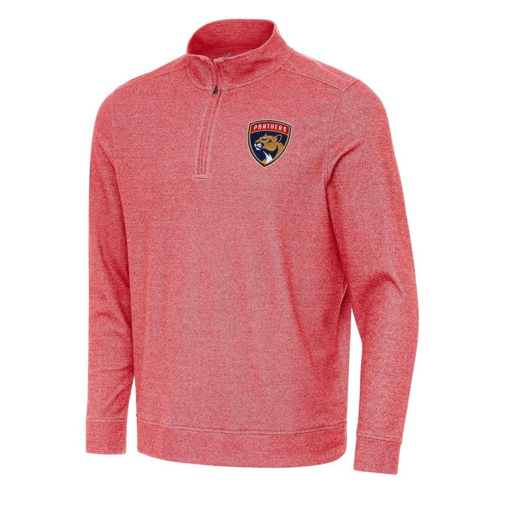 Florida Panthers Antigua Subtle Quarter-Zip Sweatshirt - Heather Red - NHL 202236179