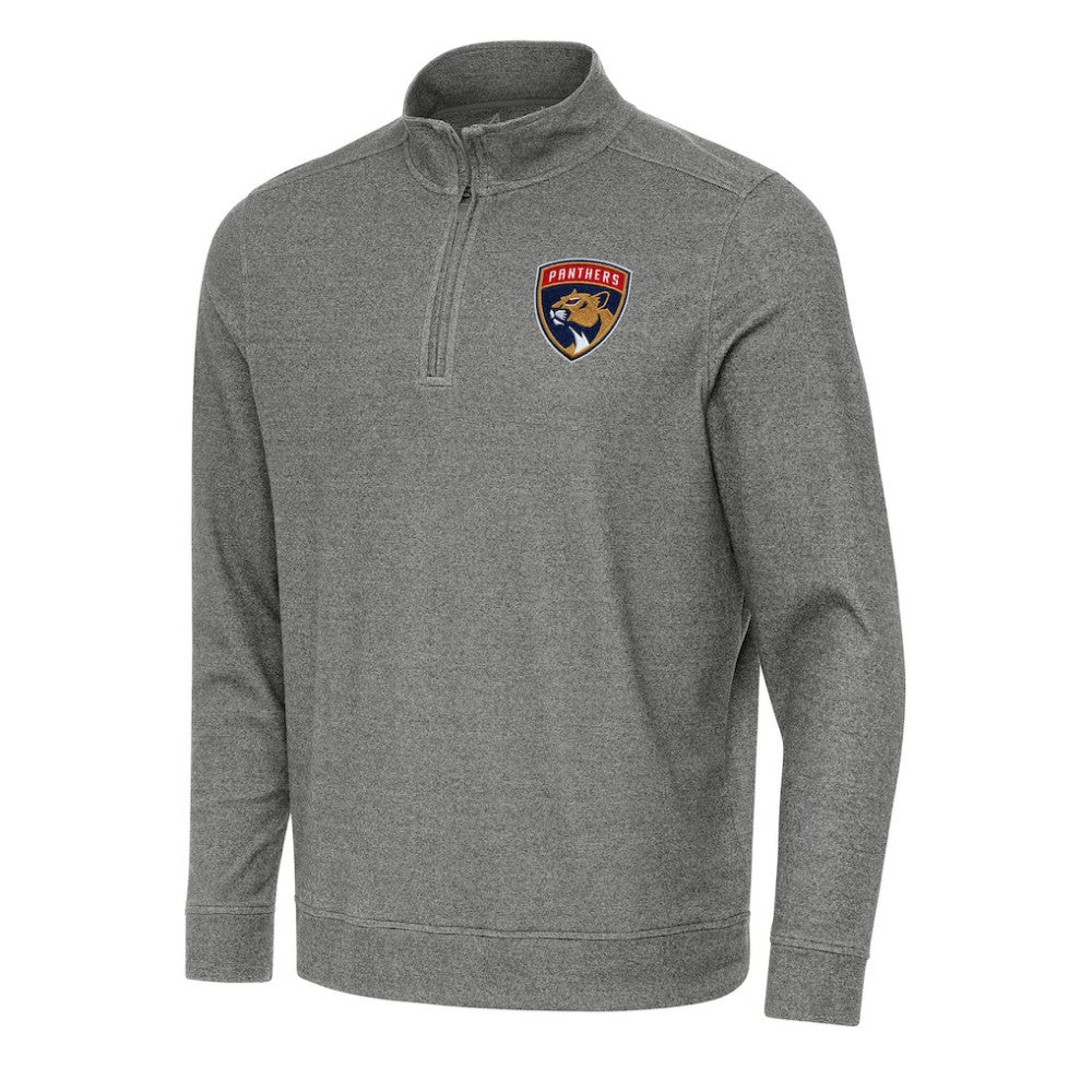 Florida Panthers Antigua Subtle Quarter-Zip Sweatshirt - Heather Black - NHL 202236180