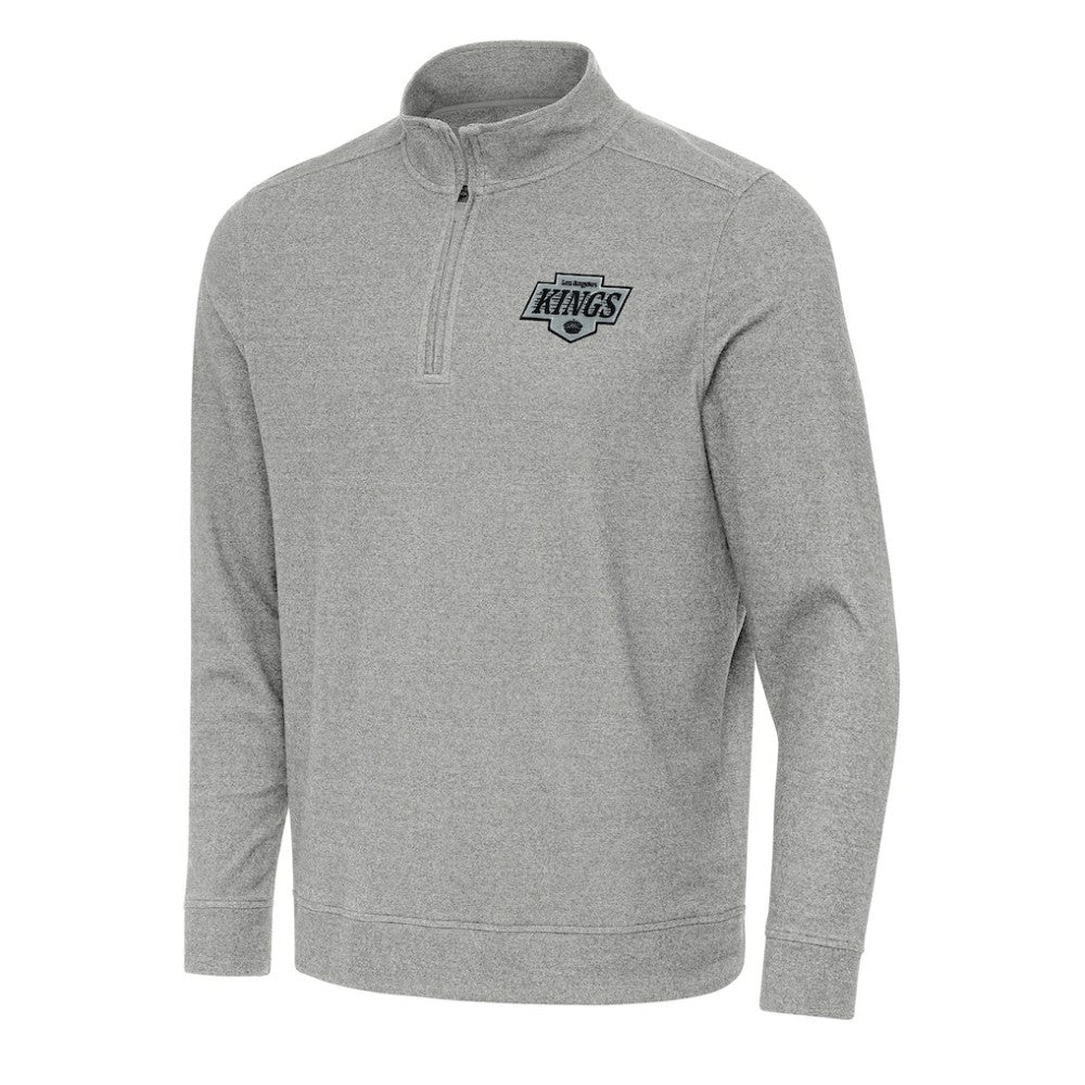 Los Angeles Kings Antigua Subtle Quarter-Zip Sweatshirt - Heather Gray - NHL 202236182
