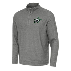Dallas Stars Antigua Subtle Quarter-Zip Sweatshirt - Heather Black - NHL 202236191