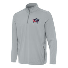 Columbus Blue Jackets Antigua Perilous Quarter-Zip Sweatshirt - Gray - NHL 202236214