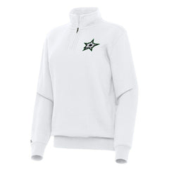 Dallas Stars Antigua Women's Victory Quarter-Zip Sweatshirt - White - NHL 202236259