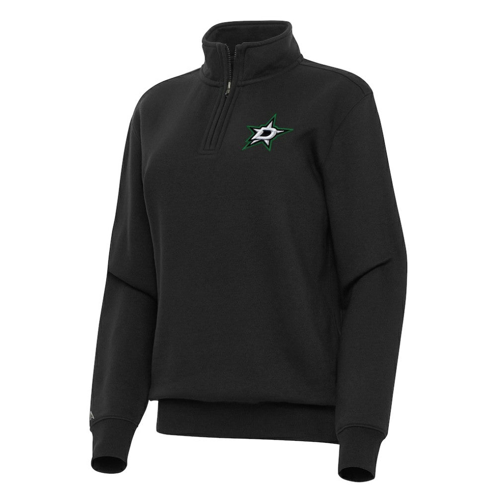 Dallas Stars Antigua Women's Victory Quarter-Zip Sweatshirt - Black - NHL 202236260