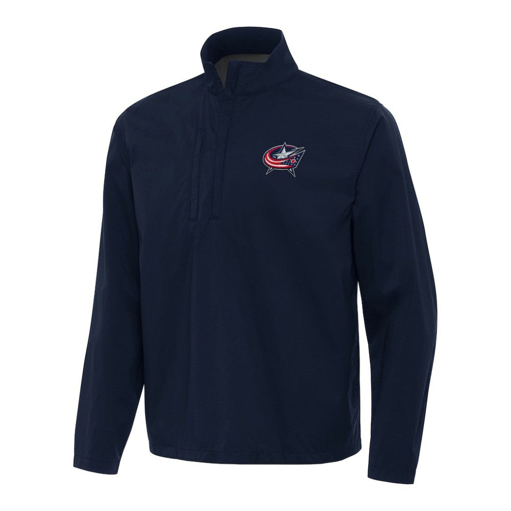 Columbus Blue Jackets Antigua Brisk Quarter-Zip Windbreaker - Navy - NHL 202236479
