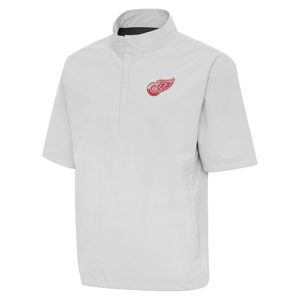 Detroit Red Wings Antigua Brisk Quarter-Zip Windbreaker - Heather Gray - NHL 202236510