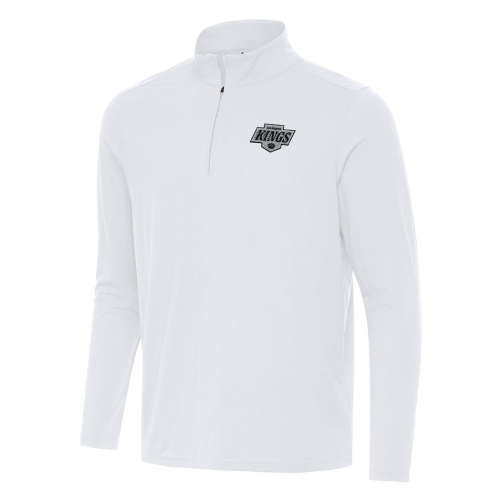 Los Angeles Kings Antigua Intent Quarter-Zip Top - White - NHL 202236558