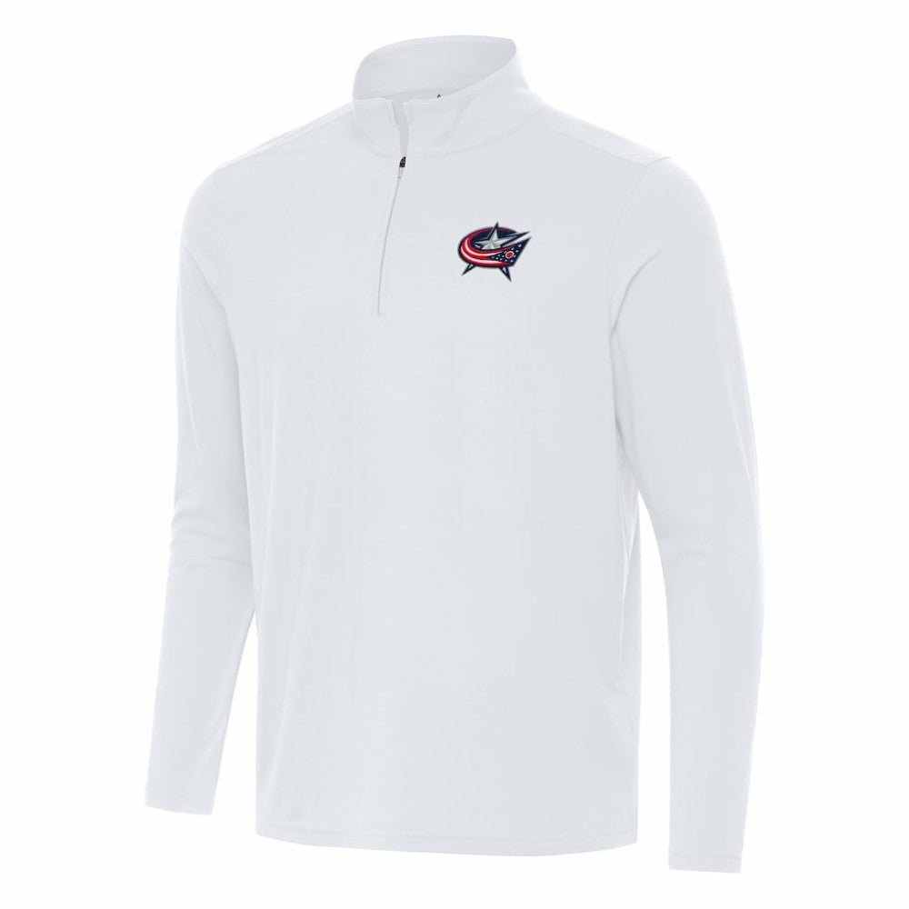 Columbus Blue Jackets Antigua Intent Quarter-Zip Top - White - NHL 202236562