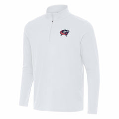 Columbus Blue Jackets Antigua Intent Quarter-Zip Top - White - NHL 202236562