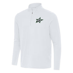 Dallas Stars Antigua Intent Quarter-Zip Top - White - NHL 202236564