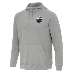Edmonton Oilers Antigua Cloud Pullover Hoodie - Heather Gray - NHL 202236574