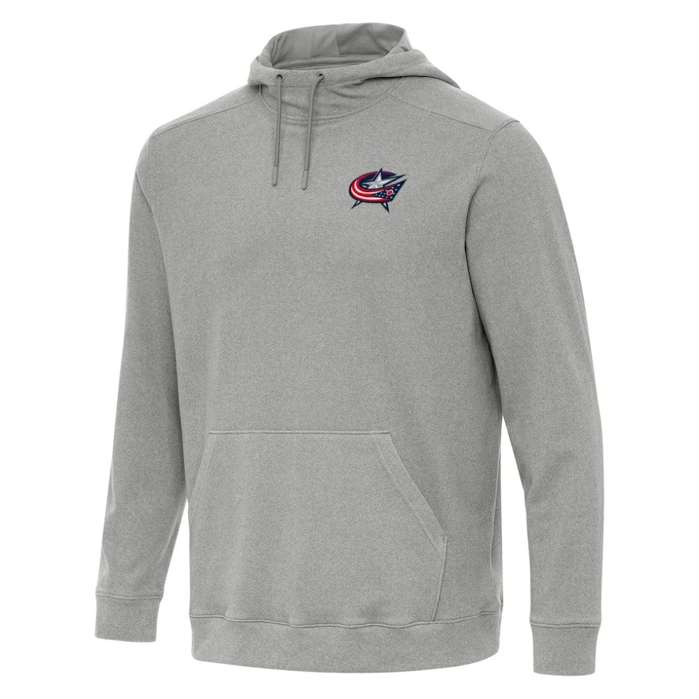 Columbus Blue Jackets Antigua Cloud Pullover Hoodie - Heather Gray - NHL 202236593