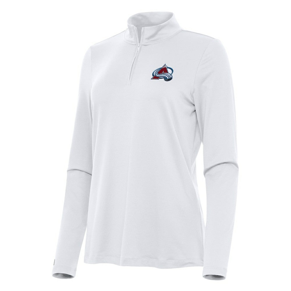 Colorado Avalanche Antigua Women's Reprocess Quarter-Zip Top - White - NHL 202236665
