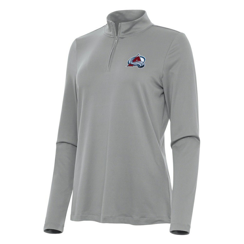 Colorado Avalanche Antigua Women's Reprocess Quarter-Zip Top - Gray - NHL 202236671