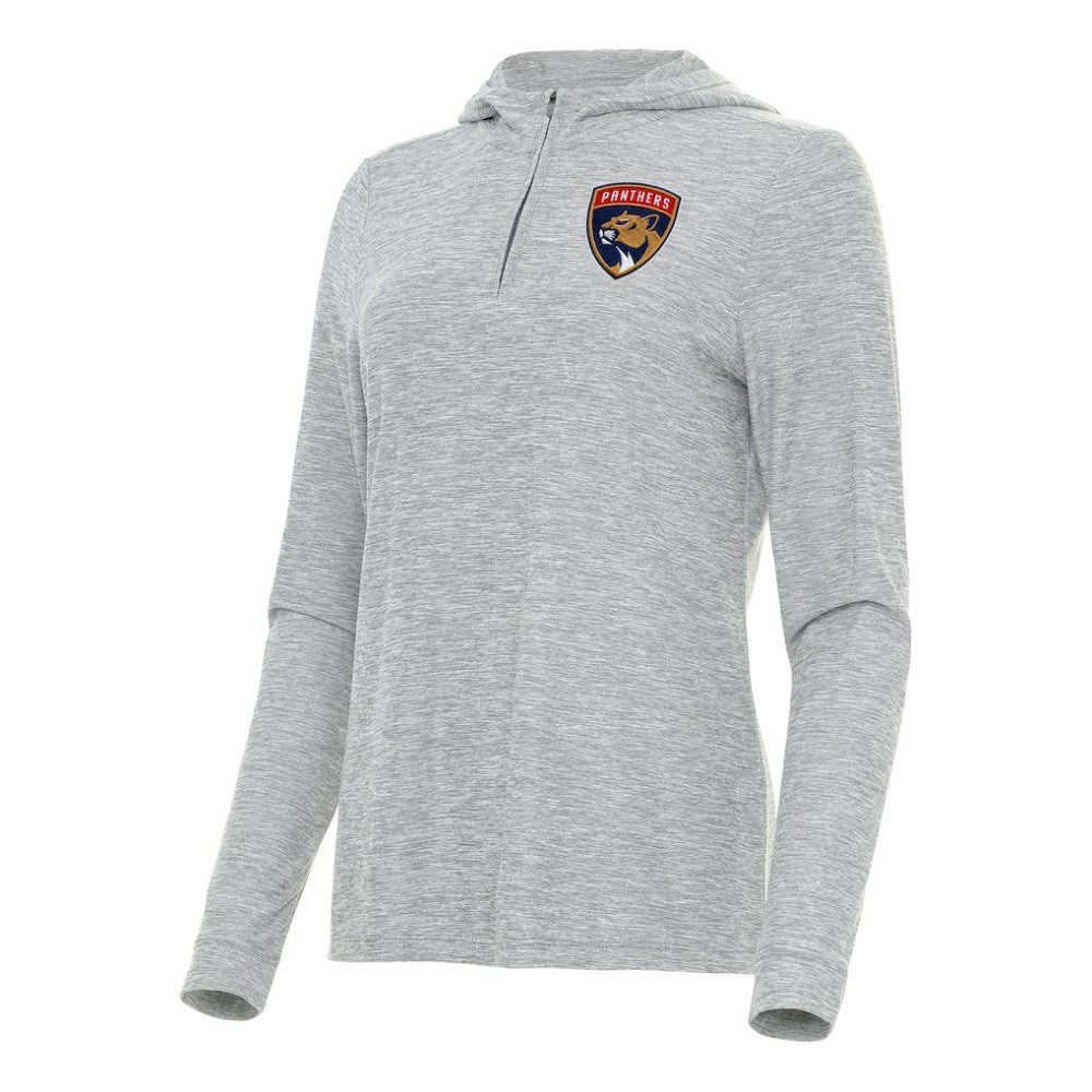 Florida Panthers Antigua Women's Daybreak Quarter-Zip Hoodie - Heather Gray - NHL 202236718