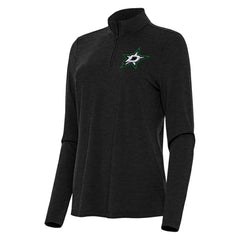 Dallas Stars Antigua Women's Bright Quarter-Zip Top - Heather Black - NHL 202236735