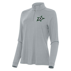 Dallas Stars Antigua Women's Intent Quarter-Zip Top - Gray - NHL 202236836