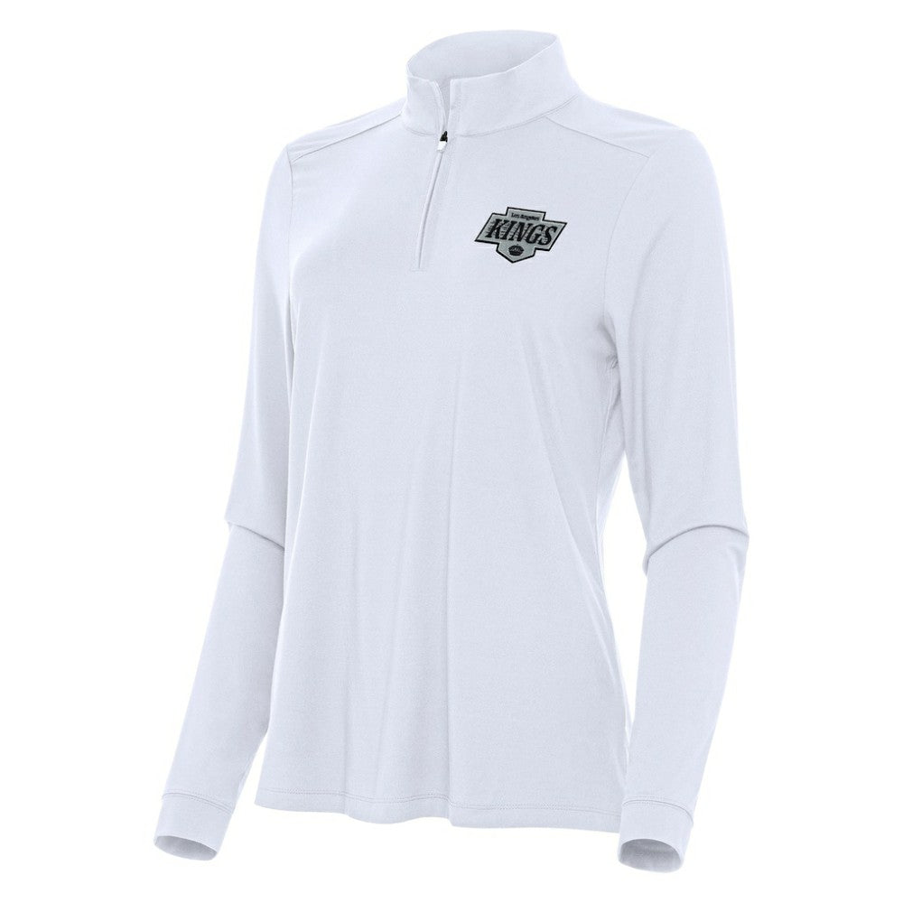 Los Angeles Kings Antigua Women's Intent Quarter-Zip Top - White - NHL 202236848
