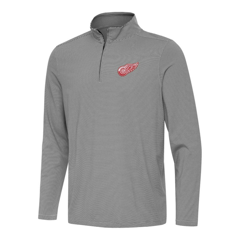 Detroit Red Wings Antigua Twine Quarter-Zip Top - Black - NHL 202236910