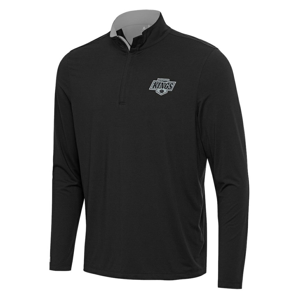 Los Angeles Kings Antigua Content Quarter-Zip Pullover Top - Black/Gray - NHL 202236947